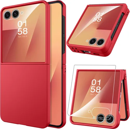 Vista 34 de Miimall Funda delgada para Galaxy Flip 7 con protector de pantalla integrado, grado militar, a prueba de golpes, a prueba de caídas, delgada