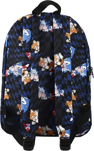 Vista 5 de Bioworld Mochila con estampado de personajes Sonic The Hedgehog, OSFA, Azul, Classic