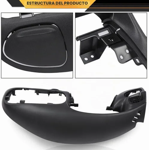 Vista 5 de CNNELL Panel de bisel para tablero compatible con Ford F150 1997-2003/compatible con Ford Expedition 1997-2003 Negro