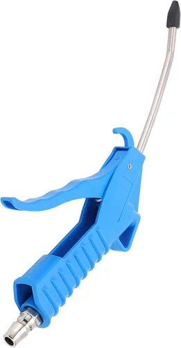 Vista 4 de Pistola de soplado de aire, Boquilla de aire doblada con protector de goma, Accesorios para compresores de aire neumáticos, Herramienta de limpieza