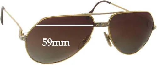 Vista 3 de Sunglass Fix Cartier Vendome Santos - Lentes de repuesto compatibles con Cartier Vendome Santos 2323in Marcos