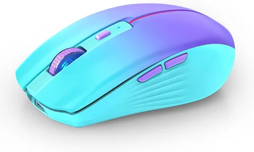 Vista 16 de RAPIQUE Ratón Inalámbrico Bluetooth - (BT1/BT2+USB) Tri-Modo de Alto Rendimiento, Recargable, Clic Silencioso, Compatibilidad Multi-Dispositivo