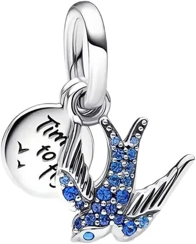 Vista 2 de Colgante de plata de ley 925, joyería para niña, regalos para mujer, pulsera y collar