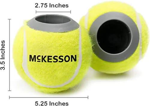 Vista 2 de McKesson Walker Glides, pelotas de tenis, almohadillas de repuesto, 1 par