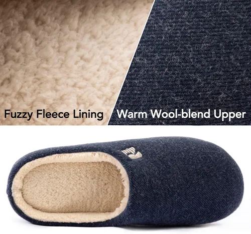 Vista 10 de RockDove Pantuflas tipo zueco con forro de sherpa para hombre