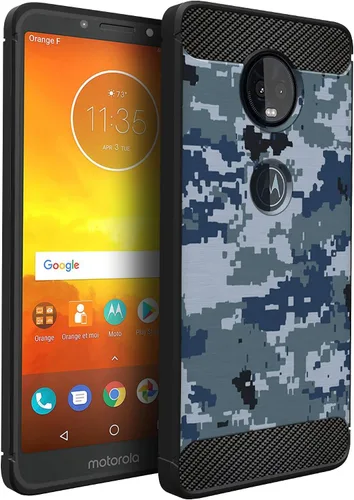 Vista 8 de CasesOnDeck - Funda ajustable compatible con Motorola Moto Z4 / Moto Z4 Play, fibra de carbono, protección contra golpes y caídas, TPU flexible