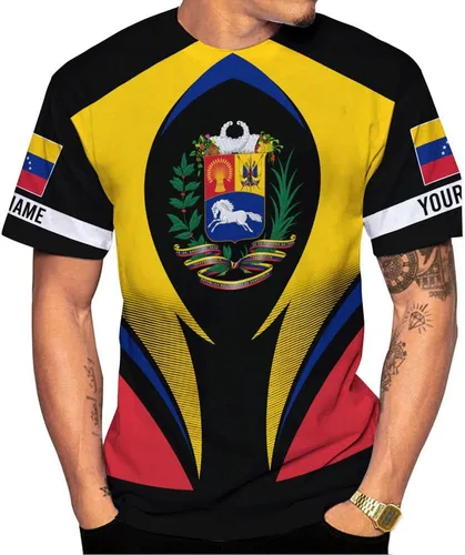 Vista 4 de Royal Fight - Camisas personalizadas de Venezuela con escudo de armas de Venezuela, camisas de bandera de Venezuela para hombres y mujeres
