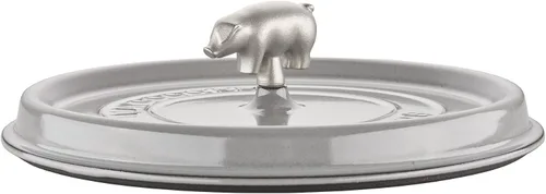 Vista 7 de Staub Hierro Fundido 6-qt Cochon Poco Profundo Ancho Redondo Cocotte - Gris Grafito