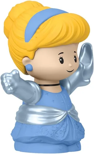Vista 3 de Mattel Pieza de repuesto para el juego Fisher-Price Little People - HJW75 ~ Figura de repuesto de princesa Cenicienta ~ Ella sostiene una zapatilla