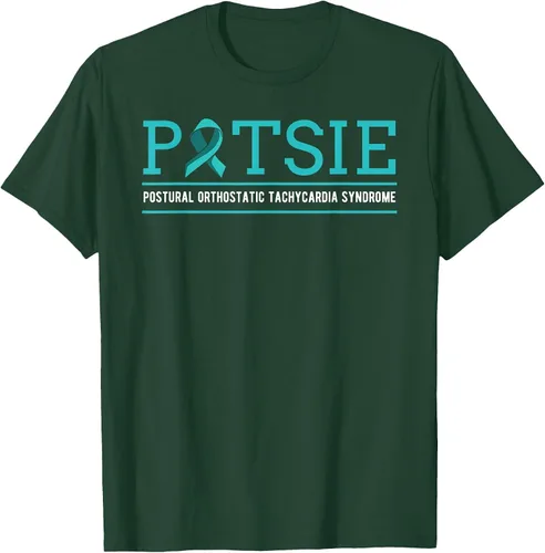 Vista 25 de POTS Dysautonomia Turquoise Ribbon Autonomic Dysfunction T-Shirt Asphalt Grey