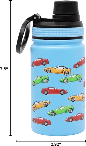 Vista 8 de MIRA Botella de agua de acero inoxidable para niños, 12 onzas – Termo de metal que mantiene el frío durante 24 horas, caliente durante 12 horas