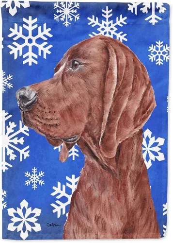 Vista 102 de Caroline's Treasures SC9374GF Bulldog English Snow flakes Holiday Garden Flag Buzón Bandera decorativa para patio exterior, patio, obras de arte
