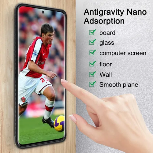 Vista 5 de Omio Funda antigravedad ultra fina con tecnología nano pegajosa mágica, cubierta protectora antigravedad, nano succión, flexible, antideslizante