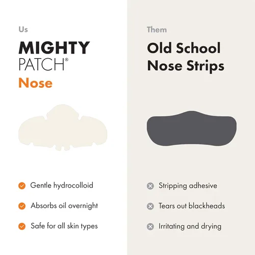 Vista 4 de Mighty Patch Nose Parches para Espinillas de Hero Cosmetics, Tiras de Poros Hidrocoloide Grandes, Aprobadas por Dermatólogos, de Noche, Adhesivos
