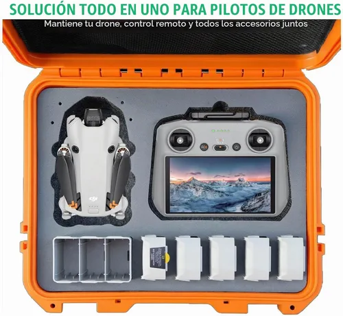 Vista 2 de INNVO - Funda rígida impermeable para DJI Mini 3 y Mini 4 Pro Fly More