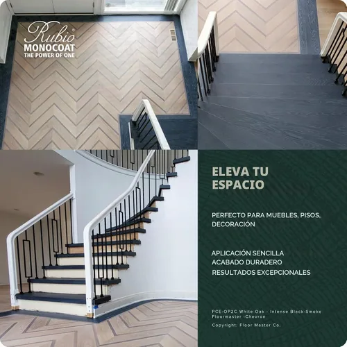 Vista 7 de Rubio Monocoat Wood Stain & Finish - Aceite Plus 2C, aceite de linaza ecológico de secado rápido, para uso en interiores, incluye acelerador