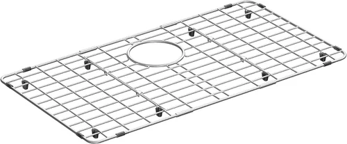 Vista 7 de Paquete de 2 rejillas de metal dorado para fregadero de cocina, 13"L X 11.6"W, protectores de fregadero de acero inoxidable con orificio de drenaje