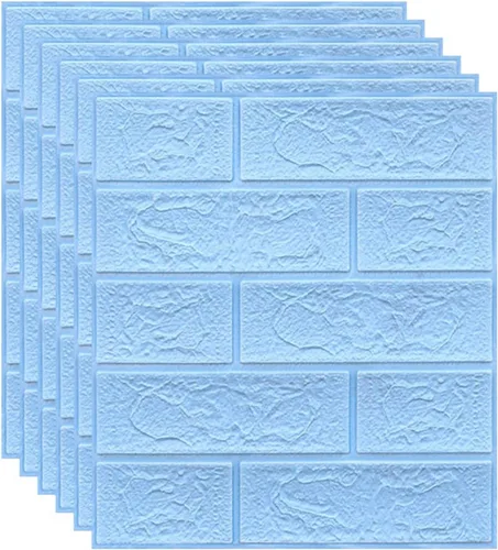 Vista 7 de Melairya Paneles de pared 3D autoadhesivos para decoración de paredes interiores, papel tapiz autoadhesivo de ladrillo de espuma, paquete de 20 Beige