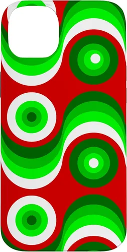 Vista 15 de iPhone 16 ugly christmas mod groovy red green 1960s 1970 retro vintage Case