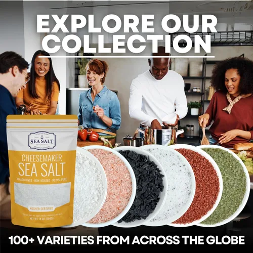 Vista 6 de Sal marina fina para hacer queso casero, sin gluten y sin yodado, kit de queso kosher esencial de sal escamosa, bolsa de 5 libras