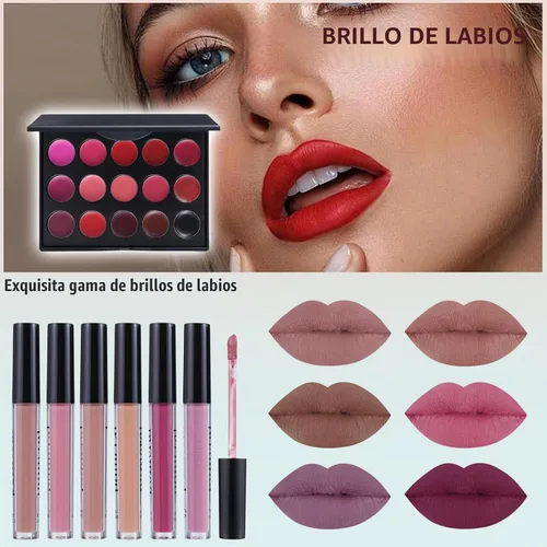 Vista 5 de Kit de maquillaje para mujeres, kit completo, set de maquillaje para niñas adolescentes, sombra de ojos, brillo de labios, lápiz labial, brochas
