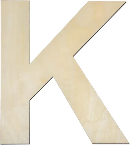 Vista 27 de Letra de madera A de 12 pulgadas de grosor, letra de madera grande sin terminar de 1/4 de pulgada de grosor para decoración de pared del hogar Letra