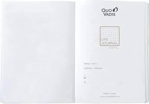 Vista 3 de Quo Vadis 2371252Q Life Journal (Journal Bullet Technique) Multilingual DOTS A5 15 x 21 cm 2024 Duck Blue
