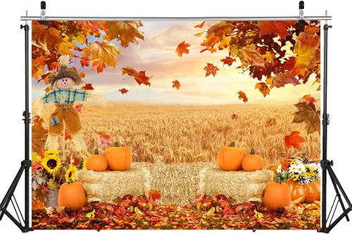Vista 2 de Fondos de otoño para fotografía Fondo de otoño 10x8FT 12608