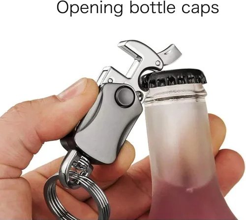Vista 4 de Llaveros de metal para llaves de coche, llavero para hombre, llavero, mosquetón, llaveros para llaveros, llaveros para llaveros, llavero abridor