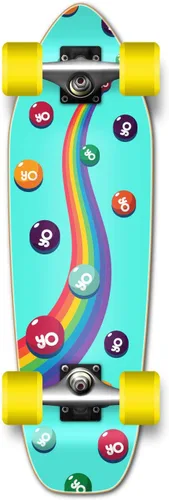 Vista 11 de Yocaher Longboard Complete Mini Cruiser de 27 x 8 pulgadas con cinta de agarre negra de alta calidad, camión de aleación de aluminio resistente