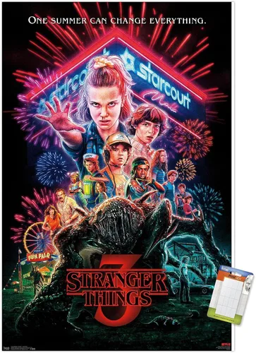 Vista 16 de Trends International Netflix Stranger Things: Season 3 - Póster de pared de una hoja, 14.725 x 22.375 pulgadas, versión enmarcada de madera