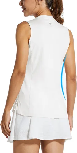 Vista 2 de BALEAF Camisetas de tenis de golf sin mangas para mujer, ligeras, de secado rápido, con cuello en V