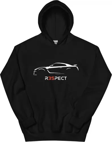 Vista 4 de JG Infinite GT-R R35 R35PECT Skyline GTR JDM Silhouette - Sudadera con capucha unisex