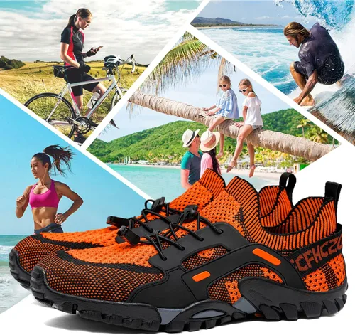 Vista 7 de SOBASO Zapatos de agua para mujeres y hombres, secado rápido, para natación, playa, zapatos acuáticos para deportes acuáticos, buceo, senderismo