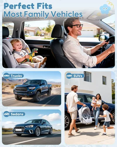 Vista 9 de Cámara HD 1080P de visión diurna y nocturna para bebé, fácil de instalar, cámara de asiento de coche de gran angular de 150° para visión completa