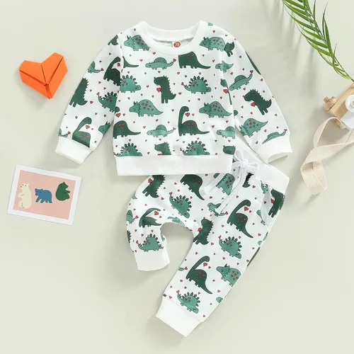 Vista 9 de Mameluco de manga larga con estampado de corazón para el día de San Valentín, recién nacido, para bebés, niños y niñas
