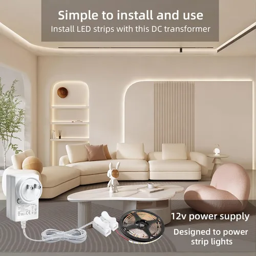 Vista 8 de Adaptador de fuente de alimentación de 12 V, 2 A, convertidor de 24 W CA/CC de 100 V-240 V a 12 voltios y extremos de cable desnudo + terminales