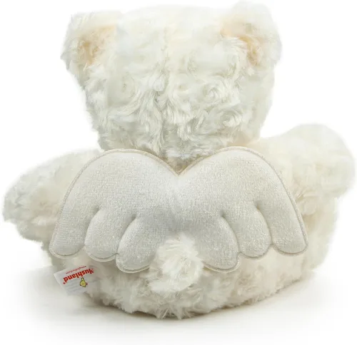Vista 3 de Plushland Oso de peluche color crema de peluche – Ángel - Oso de peluche para niños y adultos 11 pulgadas