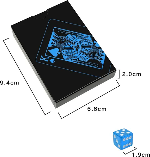 Vista 2 de Juegos de cartas de póquer, juegos de dados de mesa de póquer, de PVC, apilables, de grado AAA, precisión de casino, dados con bordes y esquinas