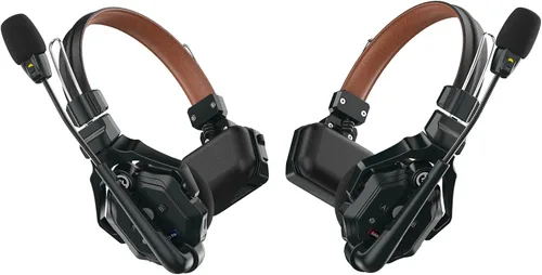 Vista 8 de Auriculares inalámbricos estéreo master Hollyland Solidcom C1 Pro ENC dúplex completo de 335m comunicación de equipo con silenciamiento PTT
