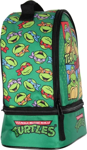 Vista 3 de INTIMO Nickelodeon Teenage Mutant Ninja Turtles Team - Lonchera de doble compartimento de 9 pulgadas