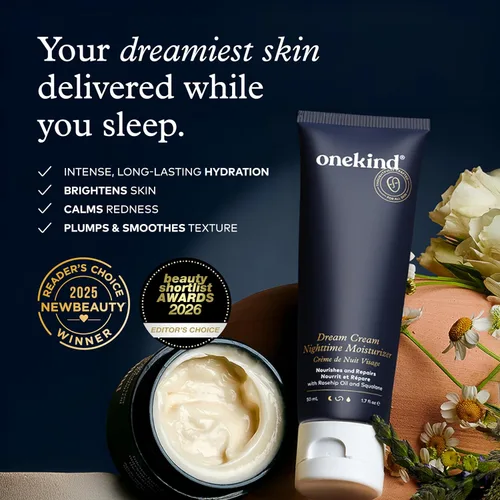 Vista 4 de Onekind Hidratante de noche para rostro, crema hidratante de ensueño para arrugas, crema de noche para mujeres antienvejecimiento con escualano