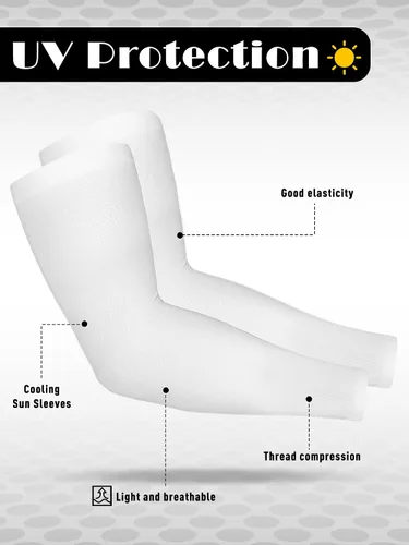 Vista 4 de Bememo 16 pares de mangas de brazo para hombres y mujeres, protección UV, mangas refrescantes para brazos, fundas para brazos