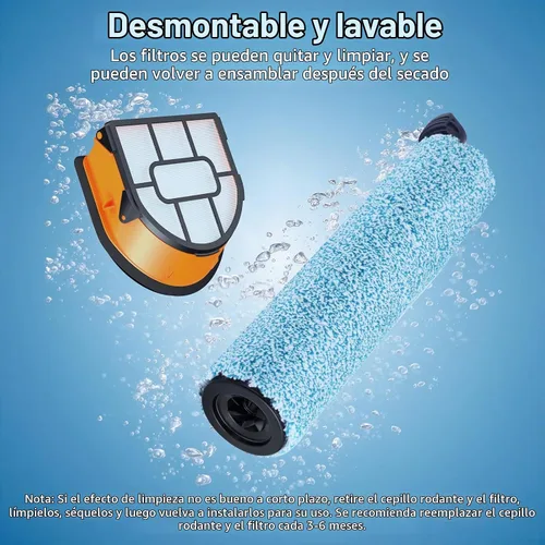 Vista 6 de WD161 Rodillo y filtro de repuesto para Shark HydroVac MessMaster Wet Dry