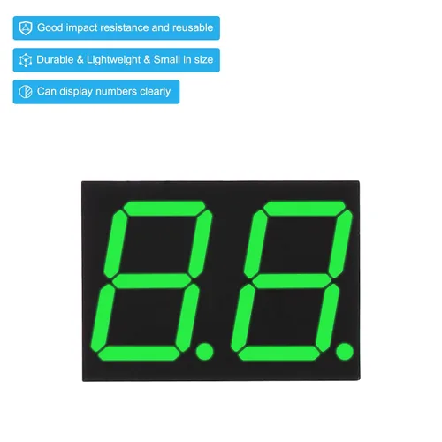 Vista 5 de PATIKIL Tubo digital con pantalla LED, paquete de 5 ánodos comunes, 7 segmentos, 10 pines, 2 bits, 3.3 V, módulo de pantalla LED para placa