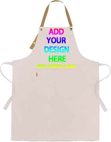 Vista 19 de Delantal personalizado personalizado para mujeres/hombres, delantales de cocina ajustables para estilistas de peluquería, delantales impermeables