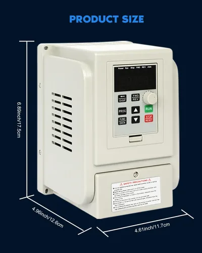 Vista 7 de FAHKNS Unidad de frecuencia variable AC 220V/4KW 6HP 20A VFD Inversor monofásico a 3 Fase Convertidor de frecuencia para control de velocidad