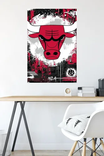 Vista 6 de Trends International NBA Chicago Bulls - Póster de pared con logotipo Maximalist 23