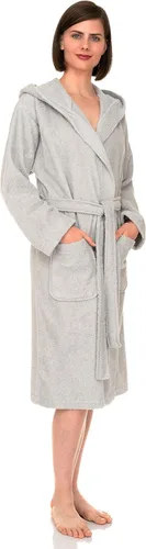 Vista 7 de TowelSelections Bata con capucha para mujer de algodón suave, bata de baño de toalla de tela de felpa para mujer, batas de baño para la ducha Azul