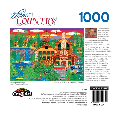 Vista 5 de RoseArt - Home Country - Dozing Bear Lodge - Rompecabezas de 1000 piezas para adultos